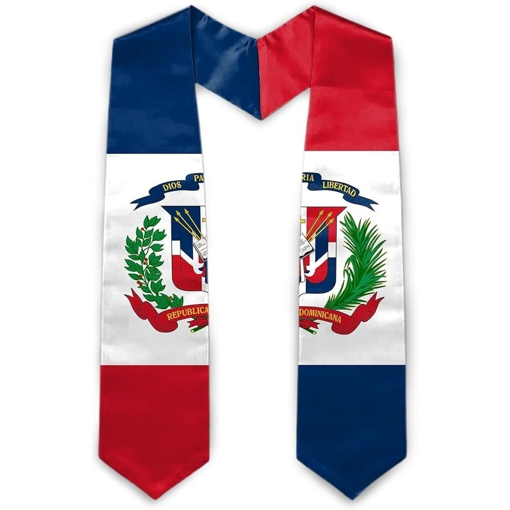 Class of 2026 Dominican Republic Flag Graduation Stole 72in Sash